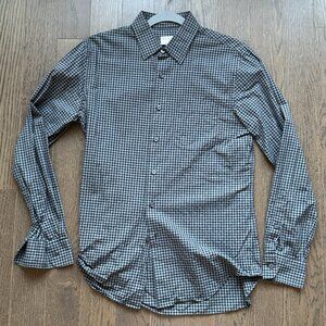 Club Monaco Men's Casual Dress Shirt - Slim Fit - Small - 100% Cotton